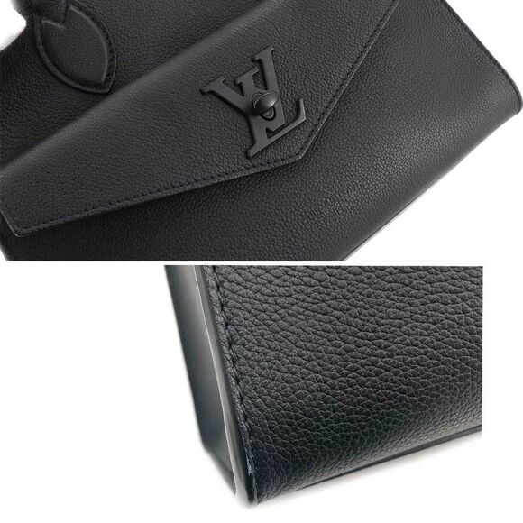 Louis Vuitton Lockme Tote PM Shoulder Bag Leather Noir Black - Picture 7 of 9